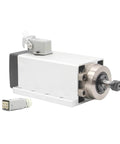Air Cooled CNC Spindle Motor With Flange Square Mount, 1.5kW ER11, 4 Bearings, 380V, aluminum housing, dustproof seal, side view