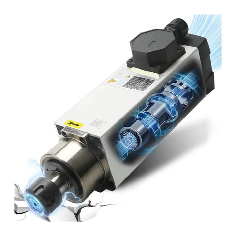 Air Cooled 7.5KW CNC Spindle Motor With 18000 RPM ER32, Four Bearings, No Water Pump Needed, Inverter Ready, 220V Router
