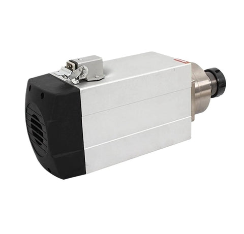 Air Cooled Electric Spindle Motor For CNC Machines With 1.5, 2.2, 3.5, 4.5 And 6 Kilowatts Options, Four Bearings, 380V AC, metal body