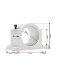 80mm mount bracket for Pro Grade 1.5kW ER16 Air Cooled CNC Milling Spindle with 4 high speed bearings and 220V inverter VFD