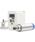 Air Cooled Spindle Motor Kit With 1.5KW Inverter VFD, 4 Bearings, ER16, D65, 220V/380V, Aluminum Housing, Dust Proof Design