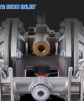 Air Operated Double Diaphragm Pump With One Half Inch Inlet And Outlet For Waste Oil And Chemical Transfer, front view.