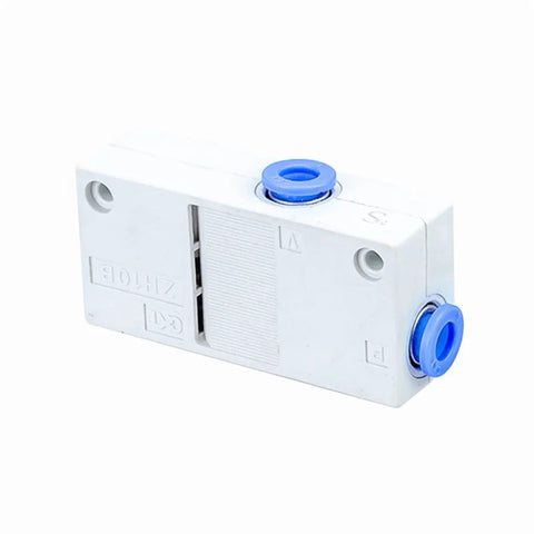 Workhorse Air Powered Vacuum Generator for Industrial Gripping and Clamping, ZH07BS-06-06 color variant, side view.