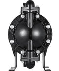 Front view of Air Operated Double Diaphragm Pump 1 Inch Inlet Outlet Aluminum, 35 GPM Max, 120 PSI, with PTFE Diaphragms for industrial use.