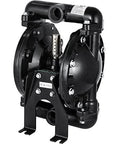 Air Operated Double Diaphragm Pump 1 Inch Inlet Outlet Aluminum, 35 GPM Max, 120 PSI, Industrial Use, PTFE Diaphragms