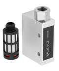 Vacuum Generator Ejector With Cv10hs Venturi 7 By 5 By 5 Aluminum Alloy Construction, durable pneumatic exhaust vacuum pump.