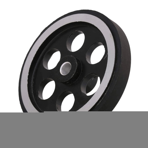 Workhorse Aluminum Encoder Wheel For Rotary Encoder 65mm Diameter Meter Wheel With 0.24 Inch Bore Industrial Grade Durable Aluminum And Rubber Construction