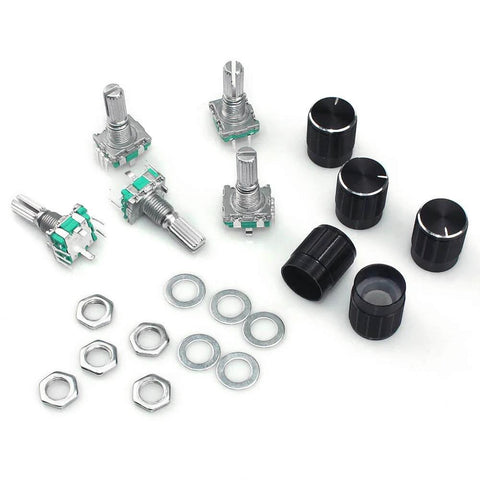 Five Pack 360 Degree Rotary Encoder With Push Button EC11 Code Switch Digital Potentiometer Kit For Arduino components