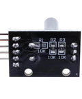 Back view of KY 040 Rotary Encoder Module Switch Development Kit 360 Degree with pin connectors for Arduino AVR PIC projects