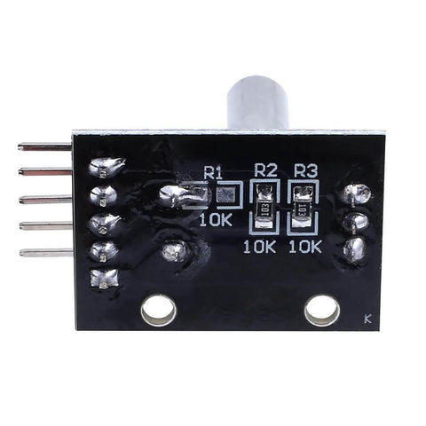 Back view of KY 040 Rotary Encoder Module Switch Development Kit 360 Degree with pin connectors for Arduino AVR PIC projects