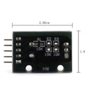 Back view of Two Pack KY-040 Rotary Encoder Modules showing dimensions and electronic components, suitable for Arduino projects