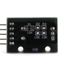 Back view of Two Pack KY-040 Rotary Encoder Modules 360 Degree Incremental Encoders For Arduino Projects showing resistors and connections.