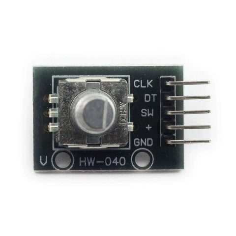 Close-up view of KY-040 rotary encoder module, part of Two Pack KY-040 Rotary Encoder Modules 360 Degree Incremental Encoders For Arduino Projects.