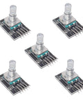 Five Pack 360 Degree Rotary Encoder Modules For Arduino Projects 5V Pulse 20 Incremental Encoders With Sensor Switches