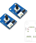 Two Pack 10K Ohm Rotary Potentiometer Module For Arduino Uno PIC AVR MCU DSP Projects 3.3V 5V Compatible With 3 Pin And Grove 4 Pin Interfaces