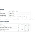 Specifications sheet for Two Pack 10K Ohm Rotary Potentiometer Module For Arduino Uno PIC AVR MCU DSP Projects.