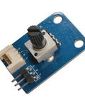 Close-up of Two Pack 10K Ohm Rotary Potentiometer Module For Arduino Uno PIC AVR MCU DSP Projects with 3 Pin and Grove 4 Pin Interfaces.