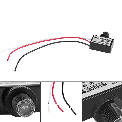 Automatic Outdoor Photocell Sensor For Nighttime Lighting Control With Photoelectric Switch 120V To 277VAC Energy Efficient Light Sensor