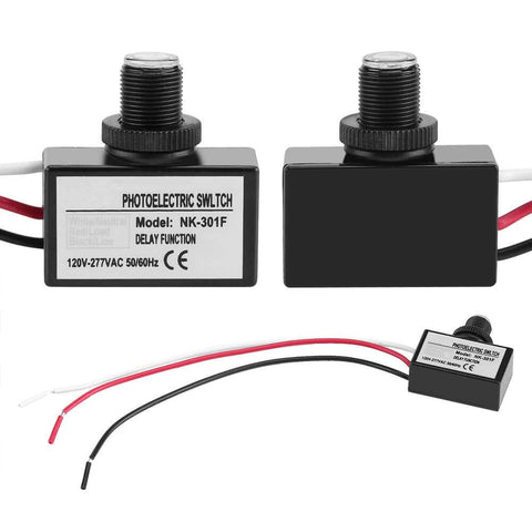 Automatic Outdoor Photocell Sensor For Nighttime Lighting Control With Photoelectric Switch 120V To 277VAC energy-efficient