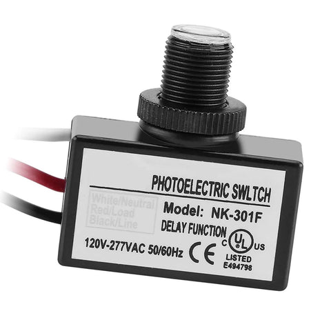 Automatic Photoelectric Sensor Switch For Lighting With Dusk To Dawn No Fuss Auto On Off, energy-saving sensor with labeled wiring
