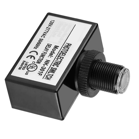Close-up of Automatic Photoelectric Sensor Switch for Lighting with Dusk to Dawn No Fuss Auto On Off, energy-saving control