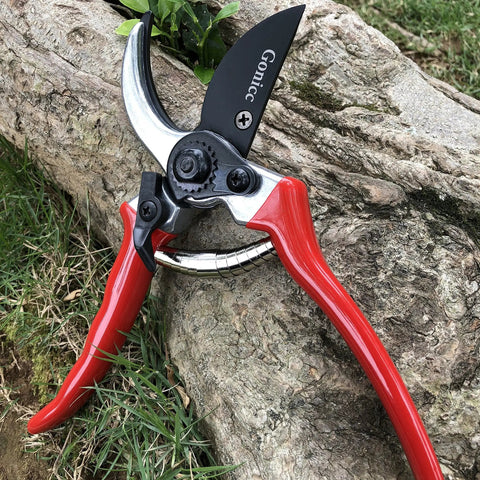 8 Inch Bypass Pruning Shears For Garden And Bonsai Heavy Duty Sharp Pruner With Drop Forged Steel Ultra Fine Polish Ergonomic Handles