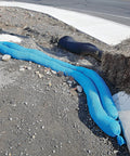 Sediment Filter Sock For Erosion Control And Storm Drain Protection, 5 Inch Diameter By 10 Foot Length, Blue, Flexible Debris Barrier