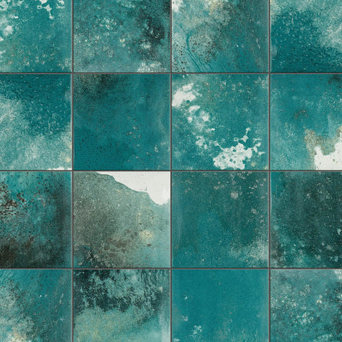Kings Luxe Tradition Square Green Porcelain Wall Tile Glazed With Mixed Texture And Moderate Tone Variation
