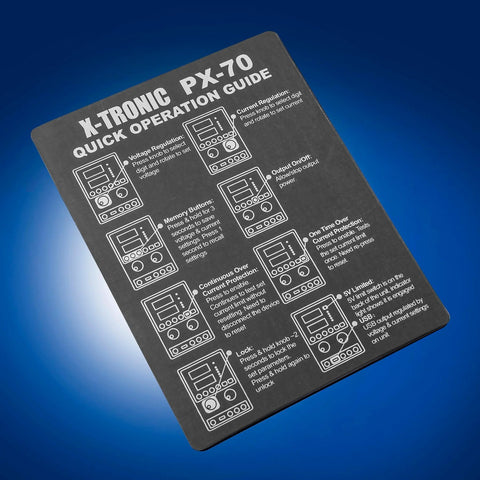 Quick operation guide for the 30V 5A Bench DC Power Supply Kit with USB Output and five protection modes.