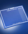 Magnetic work mat included in the 30V 5A Bench DC Power Supply Kit With USB Output, featuring a grid pattern for organization.