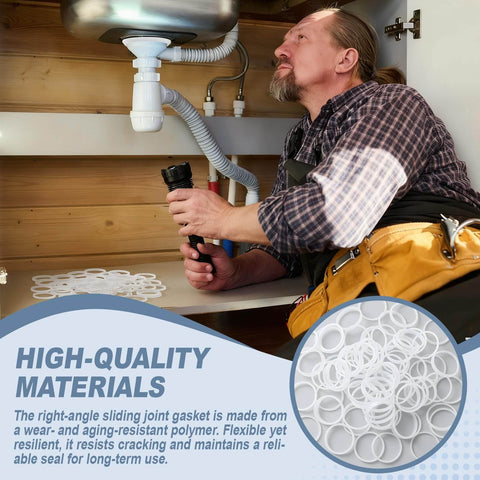 Beveled Slip Joint Washers 100 Pack One And One Half Inch Size 1.5 Inch O Ring Tubular Pipe Seal Washers used under sink plumbing