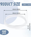 Dimensions diagram of Beveled Slip Joint Washers 100 Pack One And One Half Inch Size 1.5 Inch O Ring Tubular Pipe Seal Washers
