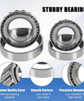 4 Sets Boat Trailer Axle Bearings Kit With 22333TB Grease Seals showing steel bearings and features