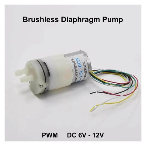 Micro Brushless DC Water Pump With Diaphragm Dosing System, Self Priming, Precision Metering, PWM Control, 6V To 12V Range