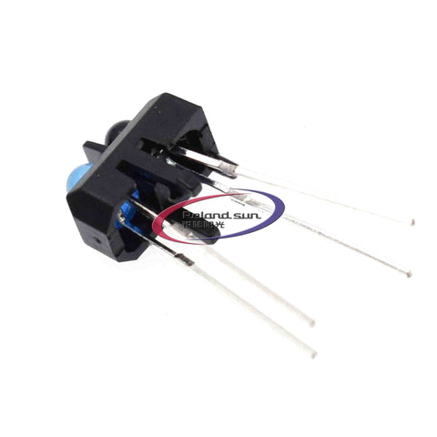 Close-up of Bulk 10 Pack Reflective Infrared Optical Sensor Module Style Photoelectric Switch with metal pins for DIY projects.