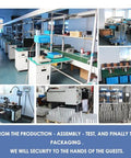 Production process for Beefy 2.2kW ER20 Air Cooled Spindle Motor, showing assembly, testing, and packaging line in factory