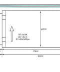 Diagram of Beefy Air Cooled ER11 Spindle Motor, 1.5 KW, 65mm Diameter, CNC Machine specs with 220V and 110V inverter options shown.
