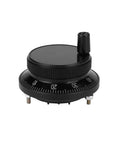 Black 5V 60mm Rotary Encoder Handwheel for CNC Milling with precision dial, aviation aluminum body, manual pulse input controller visible