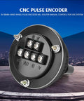 Back view of 5V 60mm Rotary Encoder Handwheel For CNC Milling Machines Terminal Pulser Controller, aviation aluminum body