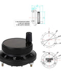5V 60mm Rotary Encoder Handwheel For CNC Milling Machines Terminal Pulser Controller, aviation aluminum