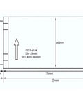 Technical diagram of 1.5kW ER11 Air Cooled Spindle With 4 Bearings 24000 RPM 65 By 204 mm Motor CNC High Speed Spindle For Wood Metal Plastic