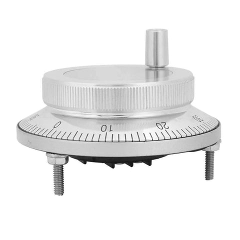 6 Terminal Manual Pulse Encoder 100PPR 5V Hand Wheel Rotary Knob for CNC with 80mm durable metal body, side view