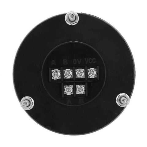 Back view of 6 Terminal Manual Pulse Encoder 100PPR 5V Hand Wheel Rotary Knob for CNC mill with metal body and terminal connections