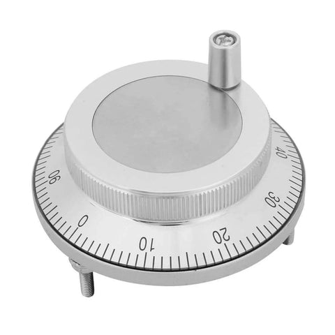 6 Terminal Manual Pulse Encoder 100PPR 5V Hand Wheel Rotary Knob for CNC Mill Router Control System, 80mm metal body