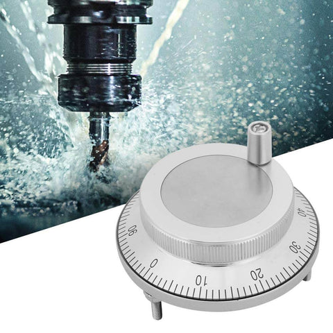 6 Terminal Manual Pulse Encoder 100PPR 5V Hand Wheel Rotary Knob for CNC Mill Router Control System with metal body