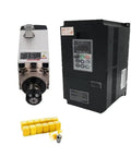 Beefy 380V 4.5KW Square Spindle Motor With Air Cooling And Four Bearings Includes 5.5KW VFD Inverter And ER32 Chuck Kit
