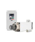 3.5kW ER25 Air Cooled CNC Spindle Motor 220V 380V With Square Spindle Ceramic Ball Bearings 0.01mm Runout and 4kW Inverter
