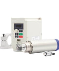 Beefy 2.2KW ER20 Air Cooled Spindle Motor With 2.2KW H100 Speed Controller And 80mm Bracket For CNC Machines, 220V Steel Ball Bearing