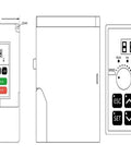 Diagram of 2.2KW H100 Speed Controller for Beefy 2.2KW ER20 Air Cooled Spindle Motor with 80mm bracket for CNC machines