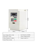 Beefy 2.2KW ER20 Air Cooled Spindle Motor With 2.2KW H100 Speed Controller for CNC Machines, showing measurements and input specifications.